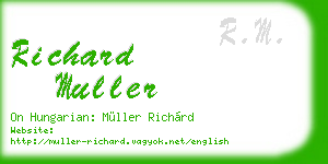 richard muller business card