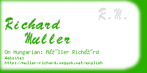 richard muller business card